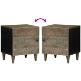 vidaXL Nočne omarice 2 kosa svetlo siva 40x33x46 cm masivni les Mango | Shoptok.si
