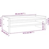  Stalak za monitor sivi 50 x 24 x 16 cm od masivne borovine | shoptok.hr