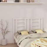 Maison Chic posteljno vzglavje - vzglavna omarica - nočna omarica belo 146x4x100 cm trdna borovina, (21706183) | Shoptok.si