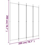 Sobna pregrada s 4 panela crna 200 x 200 cm od tkanine | Eponuda.ba