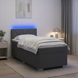  s box springom, madracem i LED-om Tamnosiva 80 x 200 cm | shoptok.hr