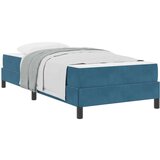 Box Postelja z vzmetnico z vzmetnico Temno modra 80 x 220 cm blago, (5000124018) | Shoptok.si