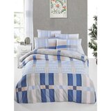  orina bluedark bluebeigebrown ranforce super king quilt cover set (eu) (it) | ePonuda.com