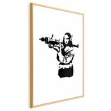  Plakat - Banksy Mona Lisa with Rocket Launcher 29.7x42 Zlatni okvir s margom | shoptok.hr