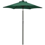 The Living Store Senčnik z LED lučkami zelen 200x211 cm aluminij - Senčnik, (21750764) | Shoptok.si