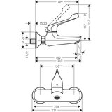 Hansgrohe enoročna armatura za kad z dolgo ročico Novus (71923000) Cene