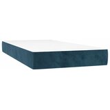  box spring s madracem LED tamnoplavi 80 x 200 cm baršun | shoptok.hr
