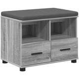  Klupa za hodnik s jastukom Siva Sonoma 60 x 38 x 46 cm | shoptok.hr