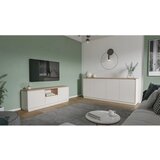 Marckeric Bež TV omarica v hrastovem dekorju 161x55x40 cm Loreta – | Shoptok.si