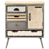 vidaXL Komoda od masivnog drva manga i čelika 65 x 33 x 76 cm | shoptok.hr