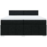  Krevet s oprugama i madracem crni 200x200 cm od tkanine | shoptok.hr