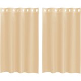 Voile zavjese s ušicama 2 kom boja pijeska | shoptok.hr