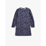 Koton Floral Dress Long Sleeved Cuffs Elastic Crew Neck | shoptok.hr