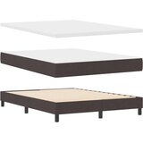 Box Postelja z vzmetnico z vzmetnico Temno rjava 140 x 190 cm blago, (5000128485) | Shoptok.si