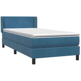 Box spring postelja z vzmetnico temno modra 80x220 cm žamet, (21793061) | Shoptok.si