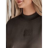 DStreet Bluza damska oversize z naszywką LOVASON mokka | Shoptok.si