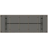  Vrtni stol sa staklenom pločom sivi 240x90x75 cm od poliratana | shoptok.hr