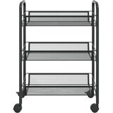  Kuhinjska kolica s 3 razine crna 46 x 26 x 64 cm željezna | shoptok.hr