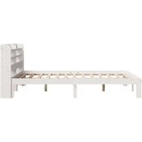  Okvir za krevet s uzglavljem bijeli 135 x 190 cm od borovine | shoptok.hr