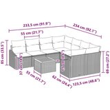  9-delni vrtni set s blazinami bež poli ratan akacija, (22092255) | Shoptok.si