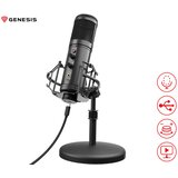 Genesis RADIUM 600 G2 profesionalni mikrofon, namizni / studijski, 48kHz, gumbi za upravljanje, gumb MUTE, jack 3.5mm, USB Type-C, PC / Mac OS, črn, (5000005870) | Shoptok.si