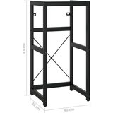  Za kupaonski umivaonik crni 40 x 38 x 83 cm željezni | shoptok.hr