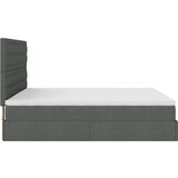 vidaXL Otomanski krevet s madracem i LED tamnosivi 180x200cm tkanine | shoptok.hr