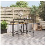  barski stol sa staklenom pločom crni 110x70x110 cm poliratan | shoptok.hr