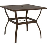 vidaXL Vrtna miza rjava 81,5x81,5x72 cm jeklo Cene