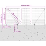vidaXL poljska ograja 1,6x25 m pocinkano jeklo | Shoptok.si