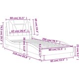  Okvir za krevet s uzglavljem bijeli 80 x 200 cm od umjetne kože | shoptok.hr