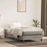 Box spring krevet s madracem svjetlosivi 90x190 cm baršunasti | shoptok.hr