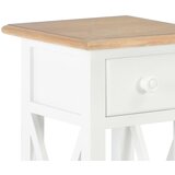  280057 Side Table White 27x27x65,5 cm Wood | shoptok.hr