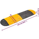  Hitrostna ovira rumena in črna 517x32,5x4 cm guma | Shoptok.si