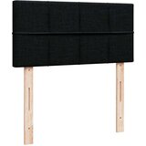 vidaXL Box spring postelja z vzmetnico črna 90x200 cm blago | Shoptok.si