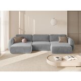 Cosmopolitan Design Svijetlo siva baršunasti sklopiva/s prostorom za odlaganje kutna garnitura (u obliku slova "U") Tonale – | shoptok.hr