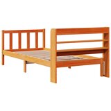  Okvir kreveta s uzglavljem voštano smeđi 100x200 cm od borovine | shoptok.hr