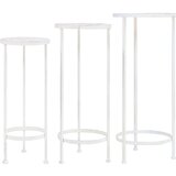  3-dijelni set stalaka za biljke od metala antikni bijeli | shoptok.hr