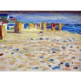 Fedkolor Slika reprodukcija 40x30 cm Holland - Beach Chairs, Wassily Kandinsky –