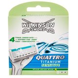 Wilkinson Sword Quattro Titanium Sensitive set rezervnih glav za britvico 8 ks za moške Cene