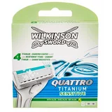 Wilkinson Sword Quattro Titanium Sensitive set rezervnih glav za britvico 8 ks za moške