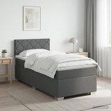  Boxspring krevet s madracem Tamnosiva 80 x 200 cm Tkanina - Tamnosiva 80 x 200 cm Dizajn s rombovima Cijene