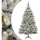 vidaXL Umjetno božićno drvce Zelena i bijela 210 cm PVC i metal | shoptok.hr