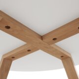Kondela Klubska mizica, bela/naravna, INFERO | Shoptok.si