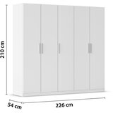home24 OMARA S KLASIČNIMI VRATI, bela | Shoptok.si