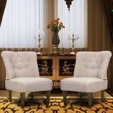  Francoski stoli 2 kosa krem blago | Shoptok.si