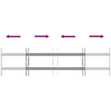  Rešetka za sigurnost prozora s 2 prekrižena nosača 3 kom. Srebrna 630-1140 mm | shoptok.hr
