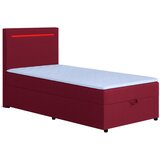 MID.YOU POSTELJA Z VZMETNICO 100 cm x 200 cm , tekstil, leseni material rdeča | Shoptok.si