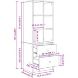 vidaXL Siva jedinica za police u betonu Siva Beton Srednja | shoptok.hr