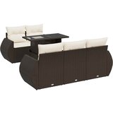 Maison Chic Seti vrtnega pohištva - Vrtna garnitura - Vrtni pohištvo set 6-delna z blazinami rjav poli ratan, (21805170) | Shoptok.si